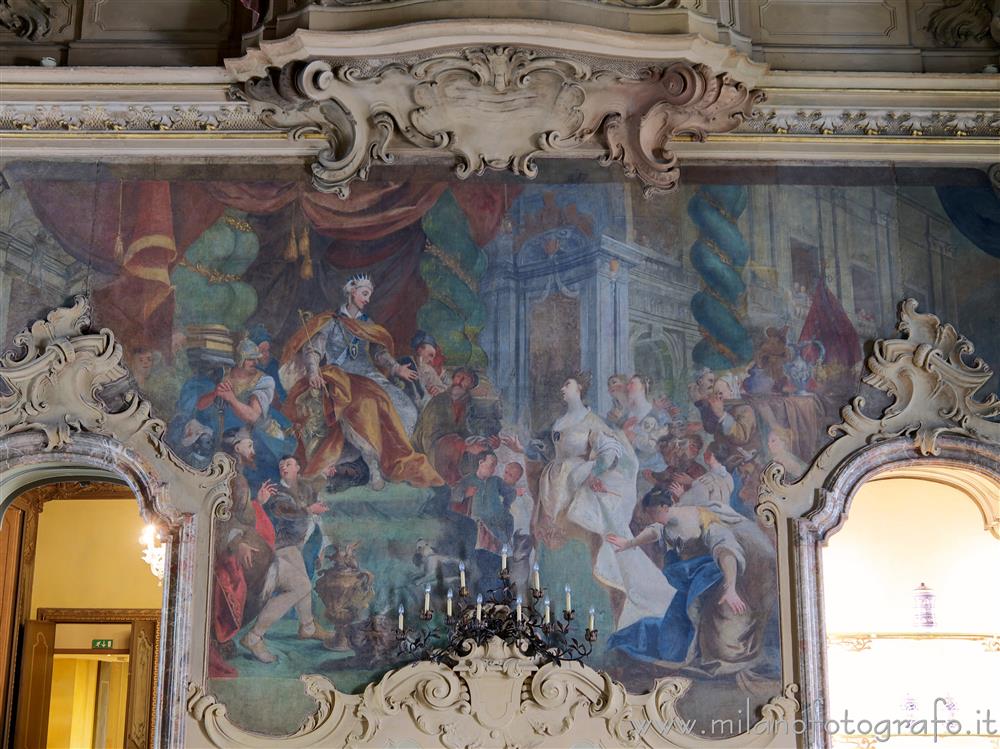 Milan (Italy) - Telero in Visconti Palace depicting the Encounter between the King Solomon and the Queen of Saba